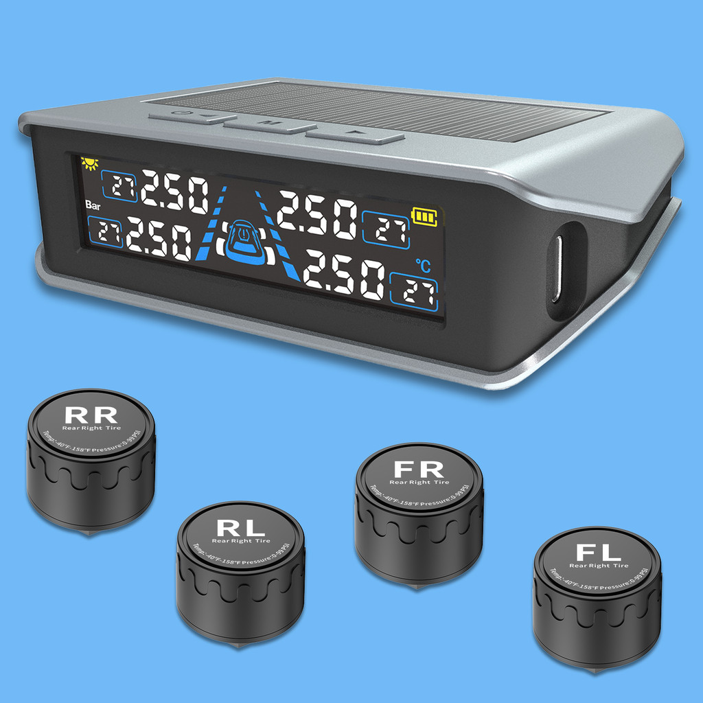 Tire Pressure Monitoring System TPMS Tire Pressure Monitor System Wireless TPMS Sensor Kit Solar