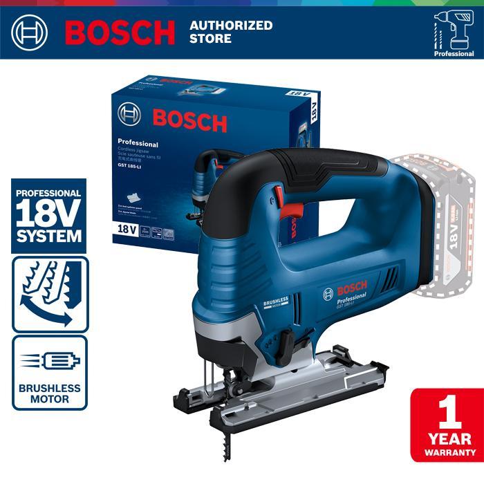 Bosch Brushless Jigsaw / Jigsaw Baterai 18 Volt GST 185-LI (UNIT ONLY)