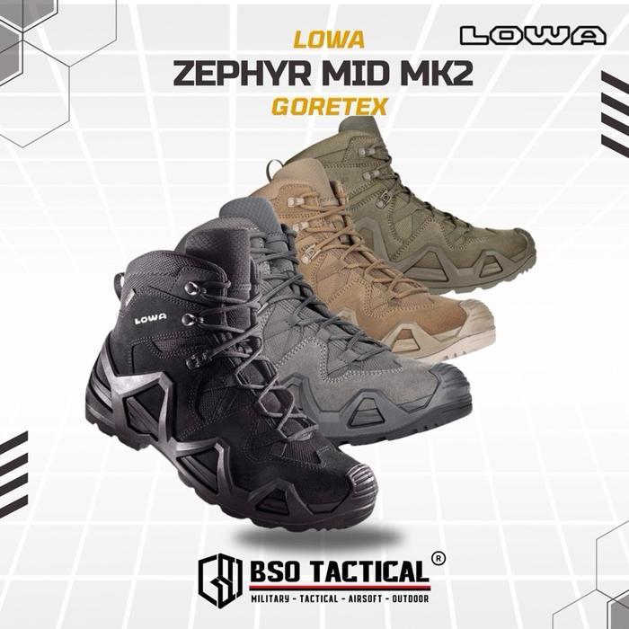 Sepatu Tactical LOWA ZEPHYR MK2 MID 6 Inch Outdoor Hiking Boots ORI