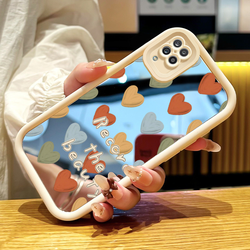 Casing Hp untuk Samsung Galaxy A22 M22 Case Casing pola hati garis Kasing HP Silikon Softcase