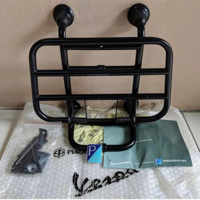 Front Rack Rak Depan Vespa Sprint Primavera Original - Hitam