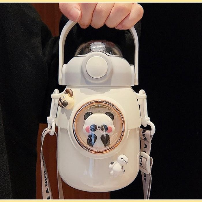 SALE  BOTOL MINUM ANAK PP BPA FREE LUCU STRAP DAN HANDLE / BOTOL ANAK LUCU TALI SELEMPANG READY