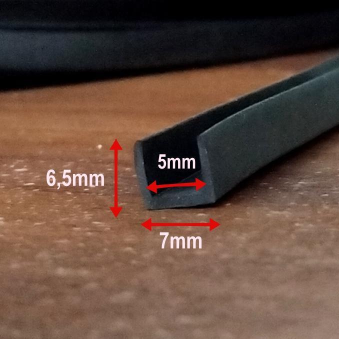 Karet List Kaca 5mm / Karet Pelindung Kaca Plat 5mm