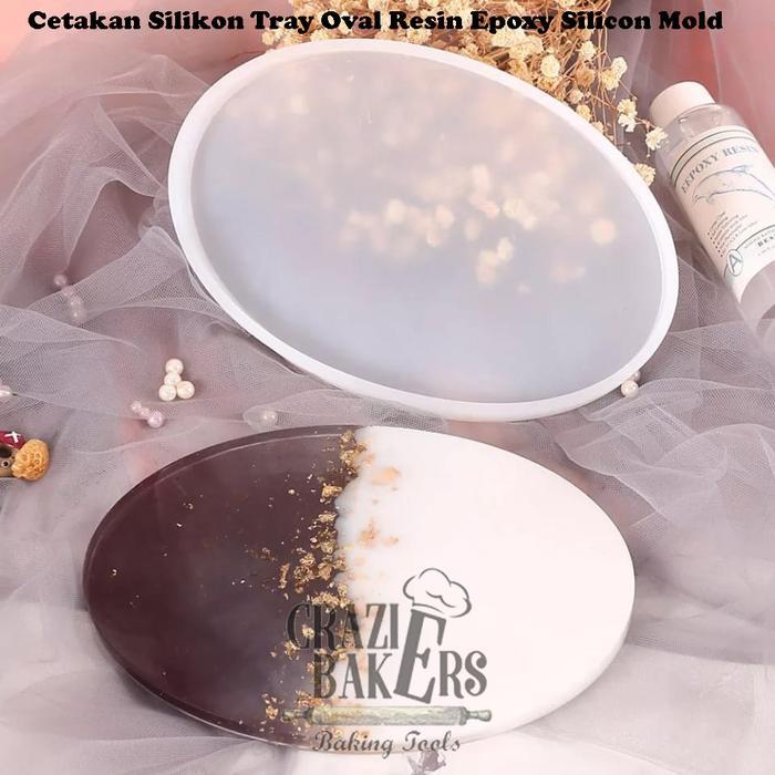 Cetakan Silikon Tray Oval Resin Epoxy Silicon Mold