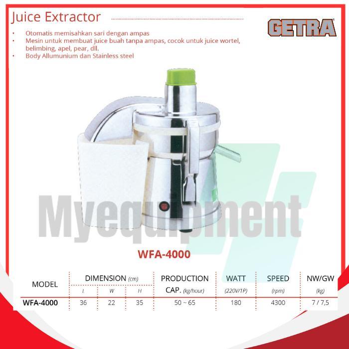 JUICE EXTRACTOR MEMISAH JUS DAN AMPAS GETRA WFA-4000