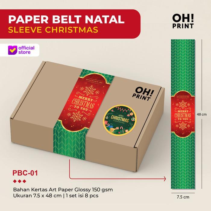 [PBC-01] Paper Belt Natal Paper Sleeve Christmas Sabuk Box Natal