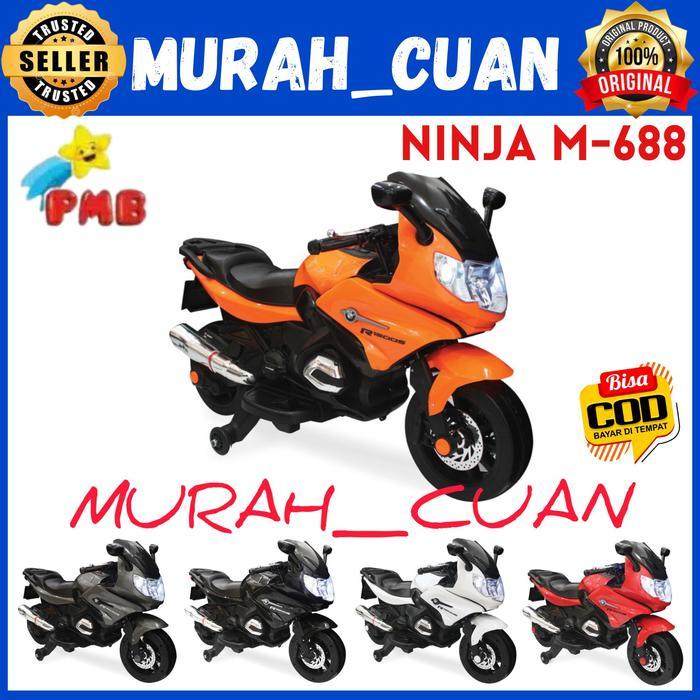 Motor Aki Anak PMB M-688 NINJA Sport Mainan Motoran Baterai Cas