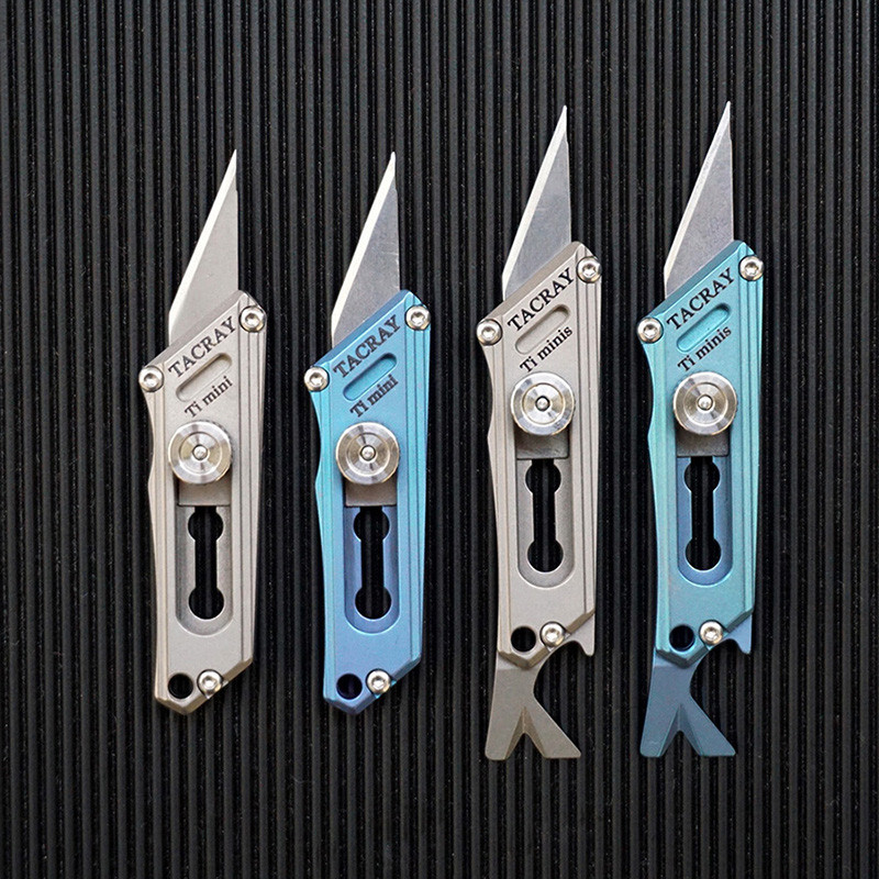 Titanium Mini Key knife Utility Knife Wallpaper Knife Corkscrew