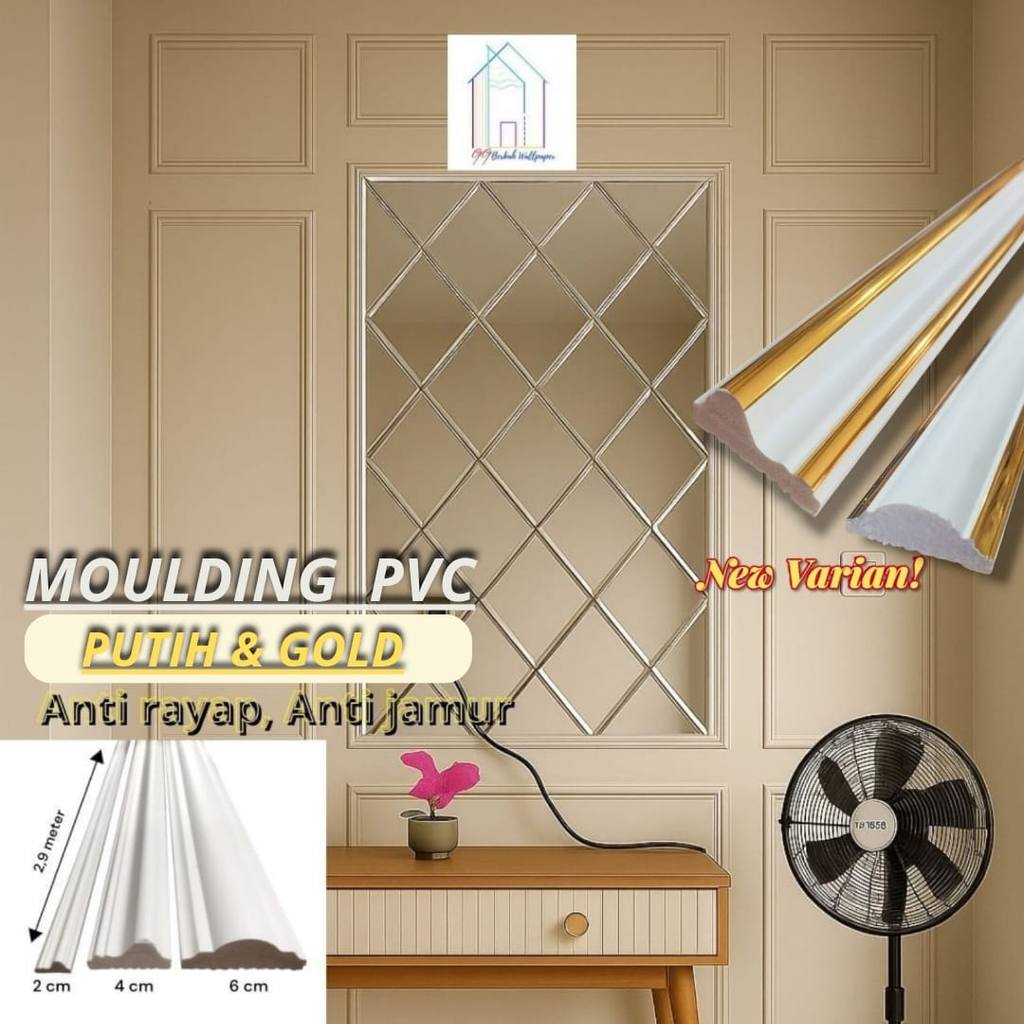Wall Moulding Wainscoting Dinding Profil Panjang 290CM