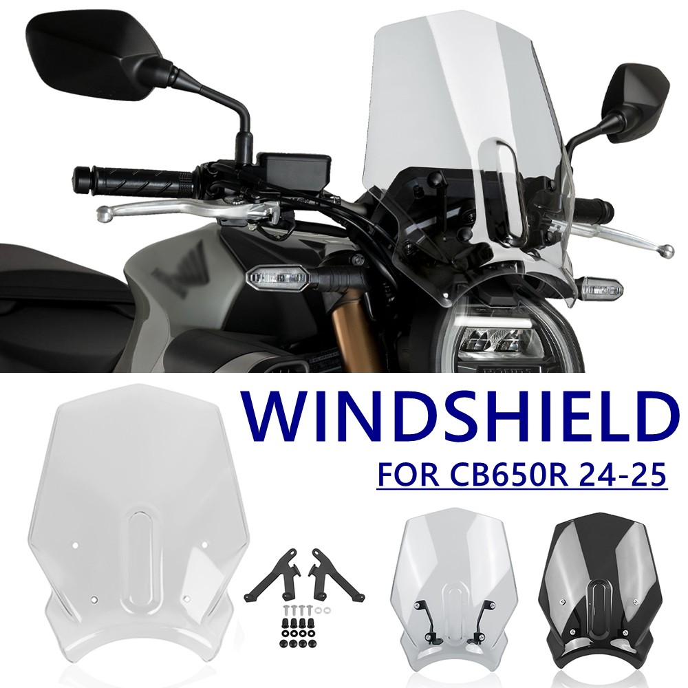 Motorcycle Front Airflow Windshield Windscreen For Honda CB650R CB 650R CB 650 R 2024 2025 Wind