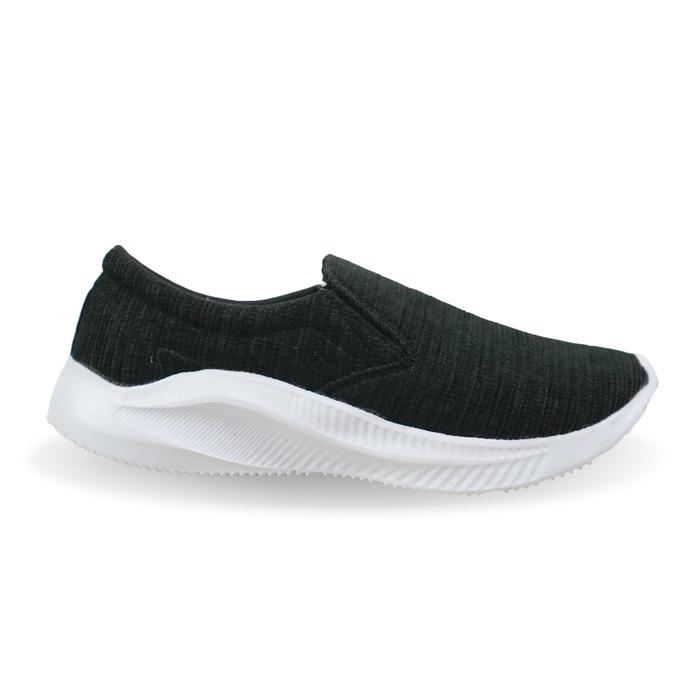 mgx1- Redknot Barna Hitam - Sepatu Slip On Tanpa Tali Untuk Olahraga, Jalan