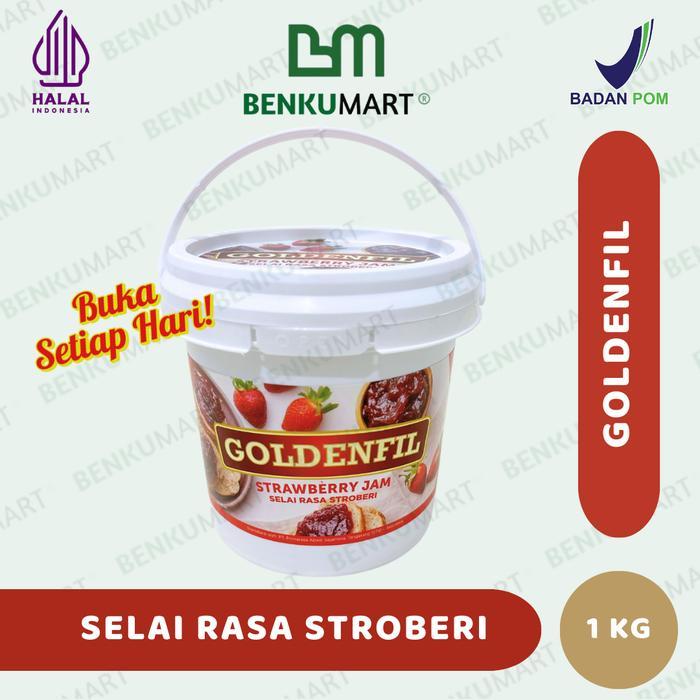 Goldenfil Strawberry Jam 1kg Selai Strawberry Goldenfil