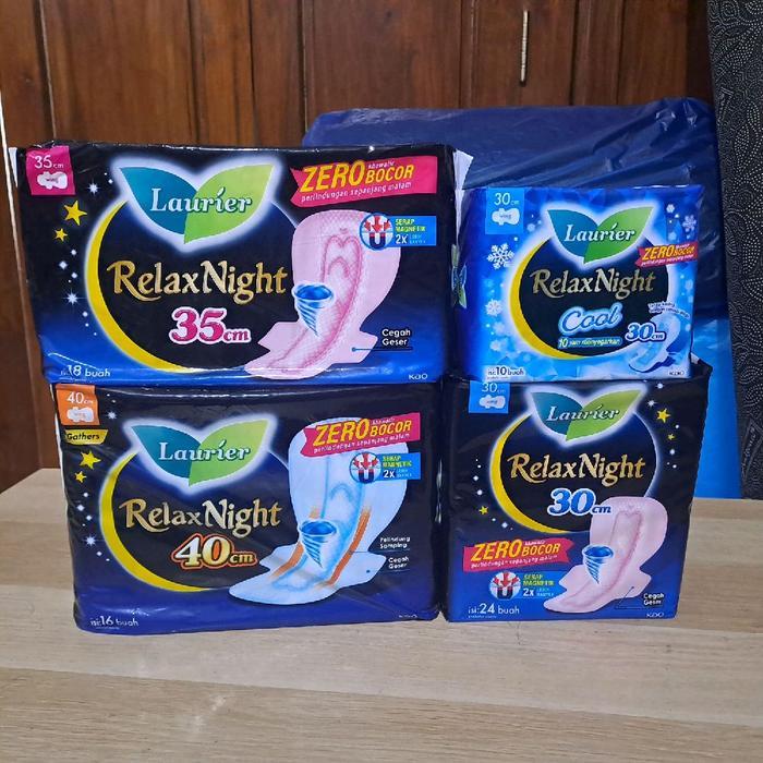 qgk4- Laurier Relax Night 30Cm 35Cm 40Cm 16S 18S 24S / Laurier Pembalut Wanita Wings /