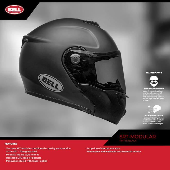 Helm Bell SRT Modular Matte Black Modular