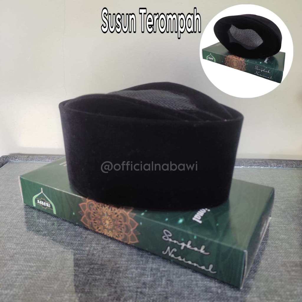 PECI SONGKOK KOPIAH SUSUN TEROMPAH | PECI HITAM SUSUN | SONGKOK SUSUN | SONGKOK HITAM SUSUN | KOPIAH