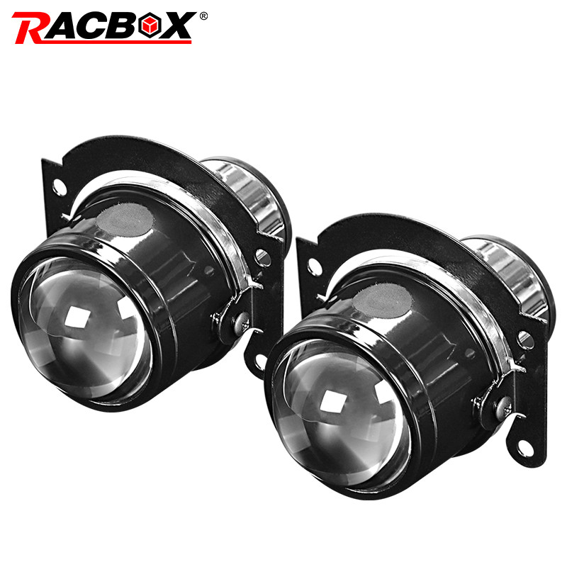 2.5 Inch Bi- Fog Light Lens Metal Projector Fog Lamp Lenes Hi-Lo Beam Use H11 H8 H9 Hid Led Bulbs