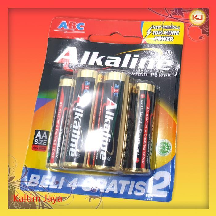 Promo Baterai Aa Alkaline Abc Paket Isi 6 (4+2) / A2 Battery Free Bubble Wrap