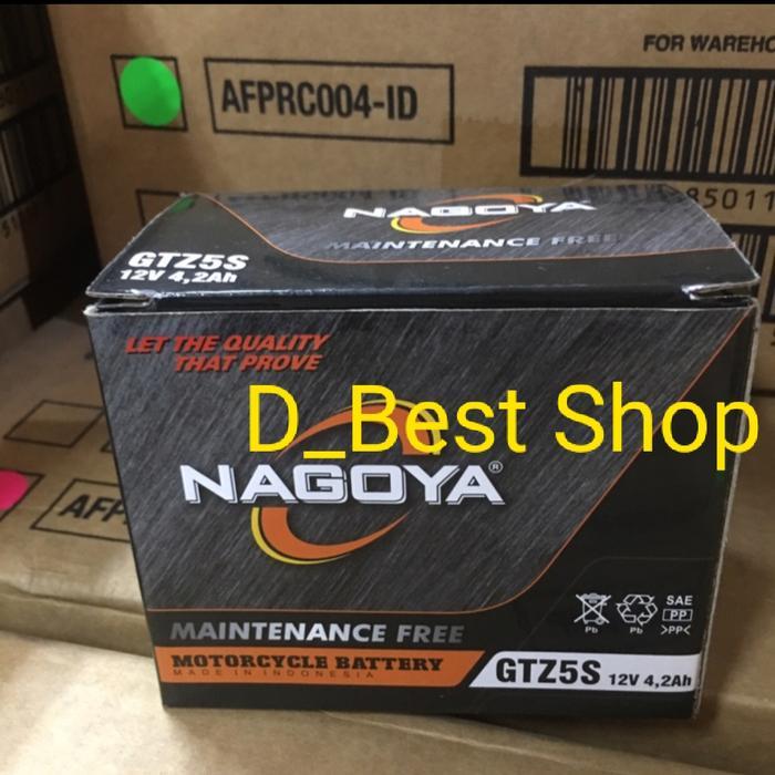 DISKON Aki / accu motor NAGOYA GTZ5S - MF aki kering