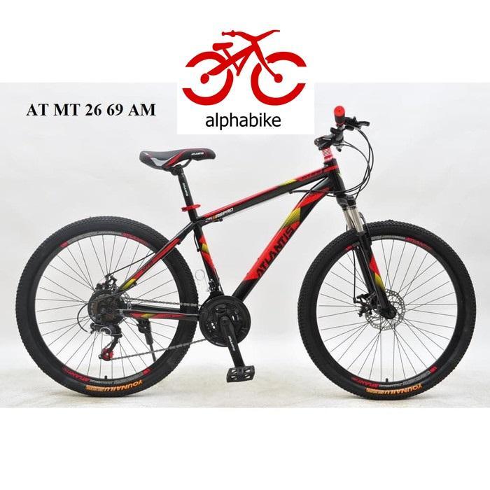 Sepeda Gunung MTB Atlantis 26 69 AM - Black Red