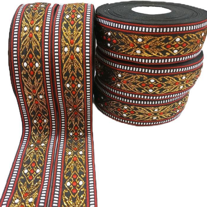 Renda Tepi 41mm Tebal/Renda Tepi/Pita Saput/Renda Tepi bordir/Renda Tepi etnik Lebar 4Cm Isi 18