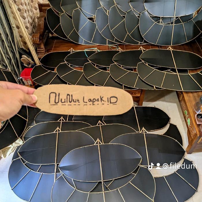 Layangan Gapangan bambu model lodoyo serutan halus sampul rapi fullset sendaren