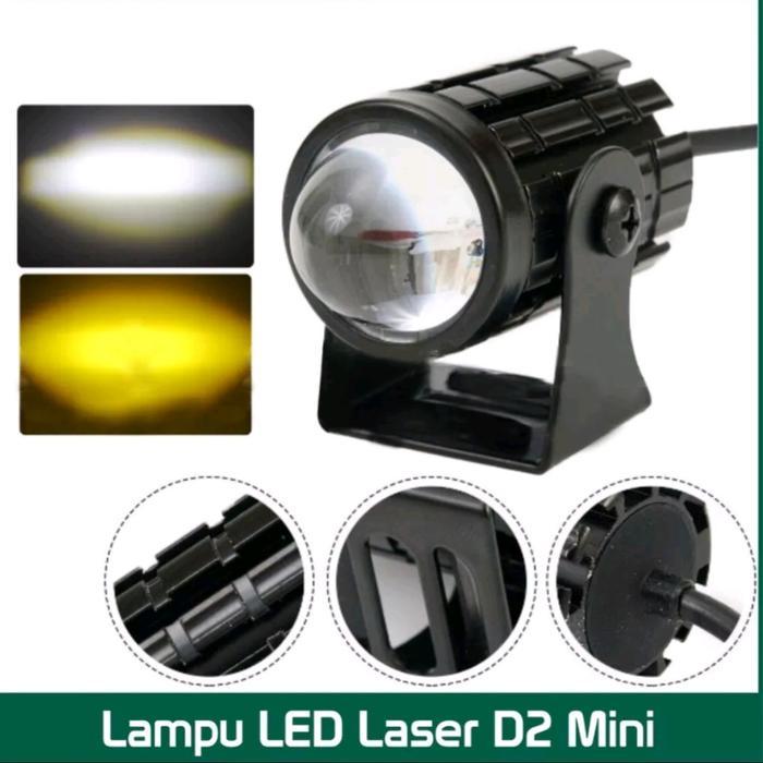 Lampu Led D2 Laser Ibright L10 Mini Putih Kuning Cr7 Satuan Cahaya Biled