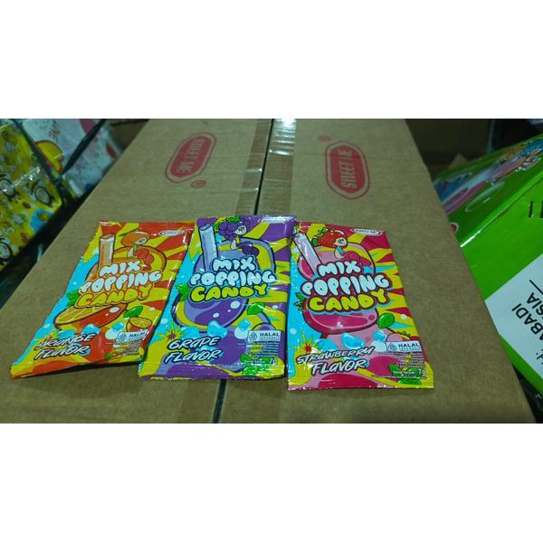 Ready Permen Monster Popping Candy Mix Fruit Luvmi isi 40 pcs Di Order
