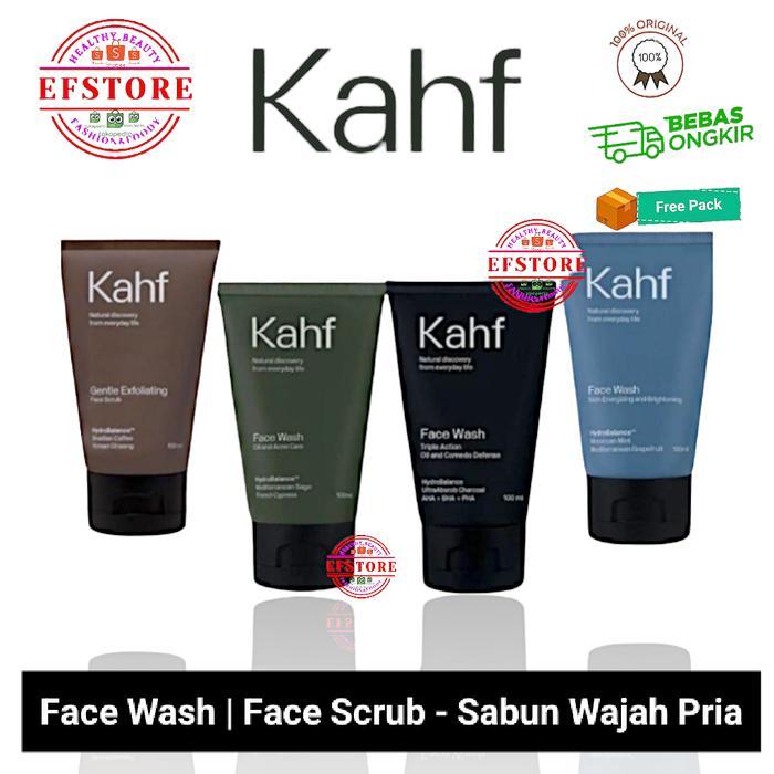 KAHF Face Wash /Face Scrub 100gr(Sabun Wajah/Scrub Wajah Pria)ORIGINAL