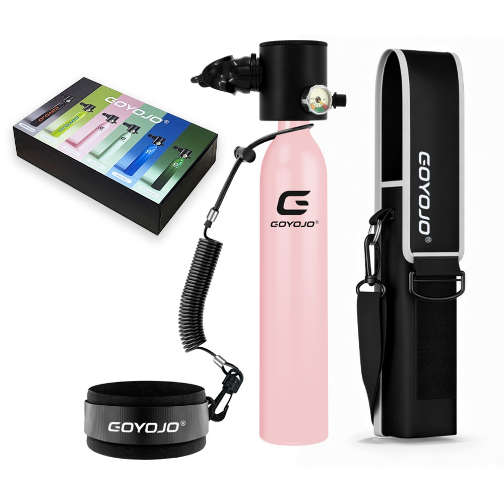 Terbaru GOYOJO Mini Scuba Tank 0.5L Reusable Diving Cylinder Portable Small Diving Tank Lung Air Tan