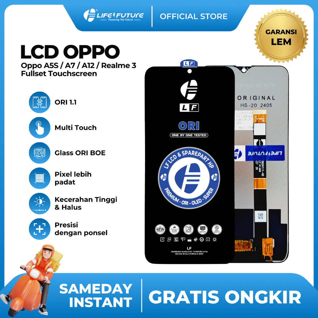 LF - LCD Oppo A5S / A7 / A12 / Realme 3 Universal Fullset Touchscreen