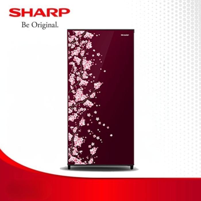 Sharp Kulkas 1 Pintu 133L SJ-N163D-VR / SJN 162 / SJ-N163D Red - Direct Cooling System - Semi Automa