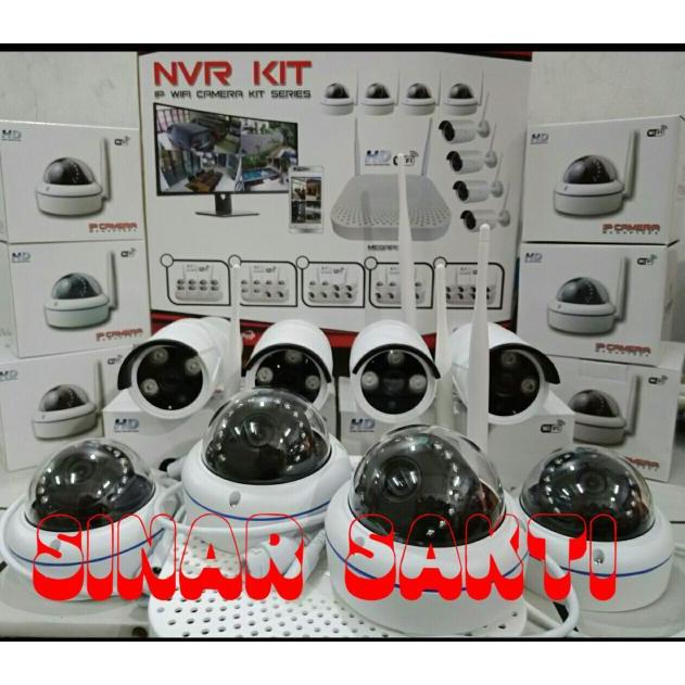 IP CAMERA WIRELESS / NVR KIT PAKET WIRELESS 3MP NVR 8CH 4CAMERA
