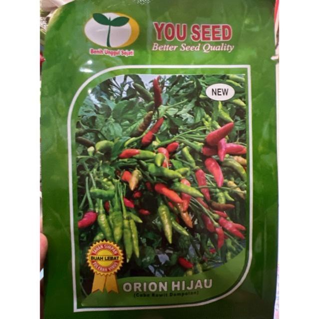 Benih cabe ORION HIJAU 10 gram cabe rawit dompolan dari youseed cabe rawit hijau crm orion hijau