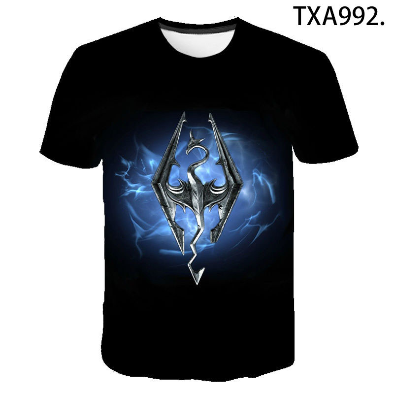 Kaos Permainan The Elder Scrolls V Skyrim Baru Kaus Skyrim Keren Kaus Skyrim Keren