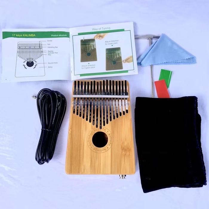 Electric Kalimba 17 Keys 21Keys Custom Wood Bambu Kalimba Electrik