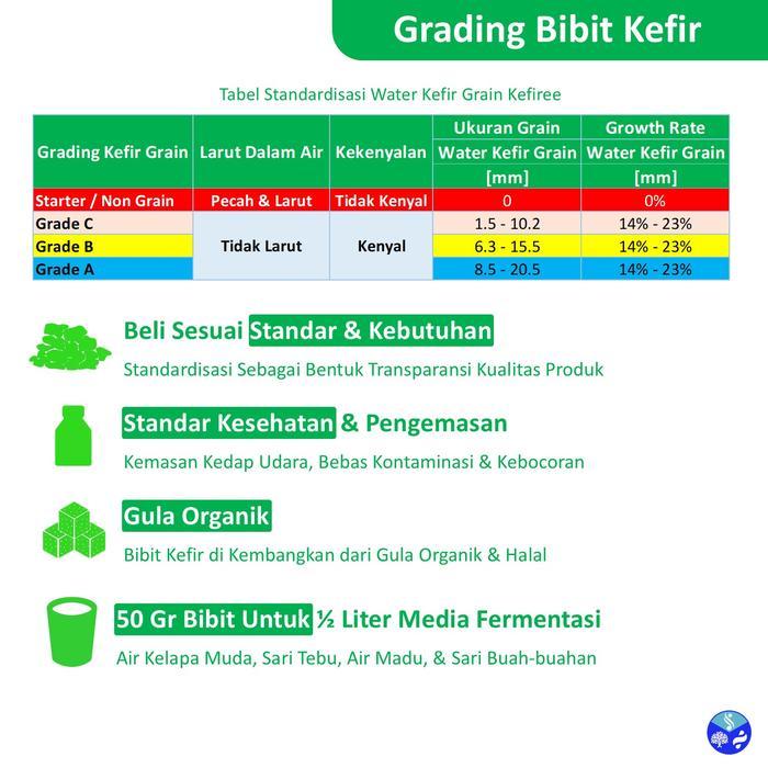 Diskon Kefiree Bibit Water Kefir Alga Kristal Alga Jepang Tibicos Organic Natural Probiotic