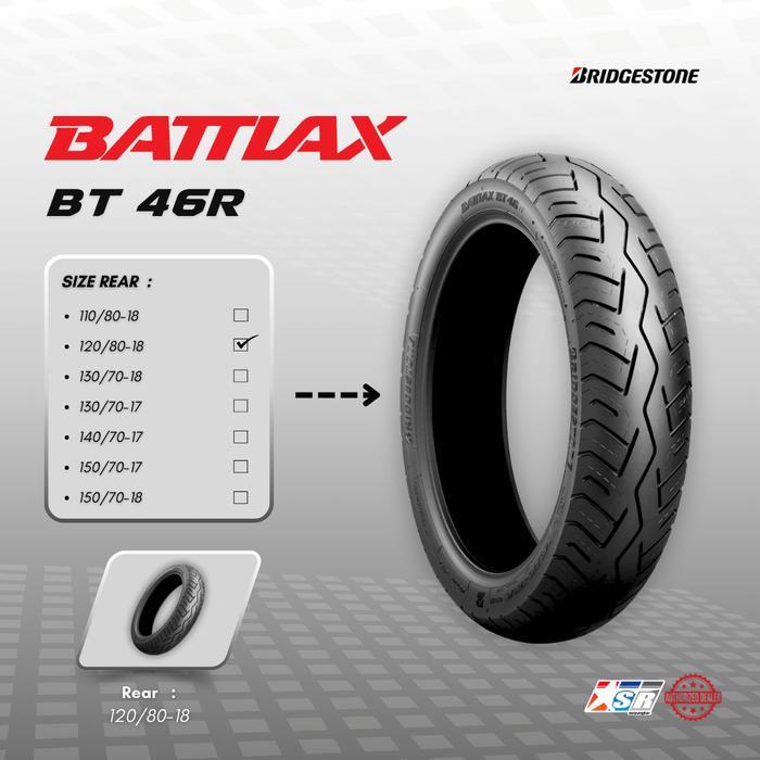 Bridgestone Ban Battlax BT46 R 120/80-18 Sport Touring Made In Japan