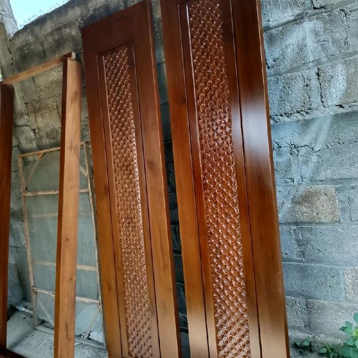 PINTU GARASI - PINTU GARASI KAYU - PINTU LIPAT KAYU - PINTU KAYU JATI - PINTU JATI - PINTU UKIR - PI