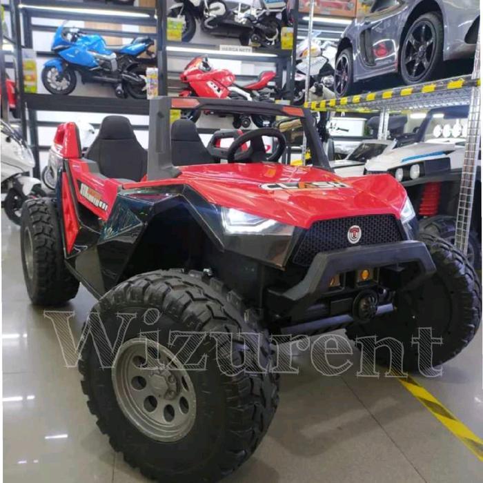 Mobil Aki UTV Jeep Buggy 24 Volt 4Dinamo Ban Full Kareta Pintu Bisa Terbuka Shock Suspensi Dewasa & 