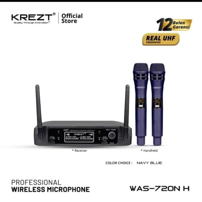 Terlaris Mic Wireless Krezt KRU 720 / Microphone Wireless Krezt 720 (ORIGINAL)