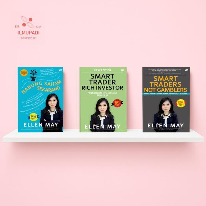 Paket 3 Buku Smart Trader Rich Inor , Smart Trader Not Gambler, Nabung Saham - Ellen May Buku Saham,