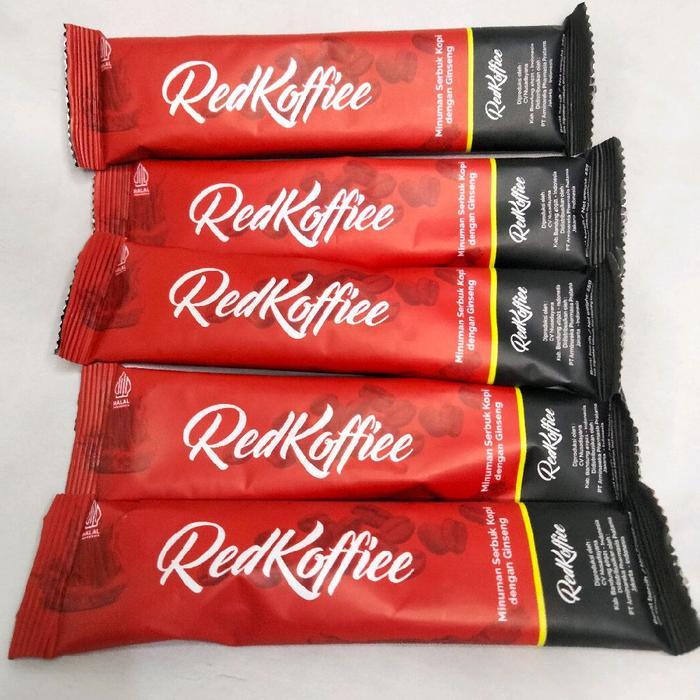 Kopi sachet red Koffiee kopi gingseng ekstrak jintan hitam dan guarana