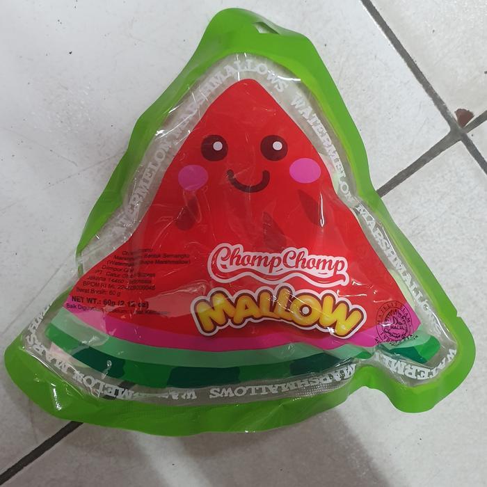 CHOMP CHOMP MALLOW WATERMELON PERMEN MARSHMALLOW CANDY SEMANGKA 60GR