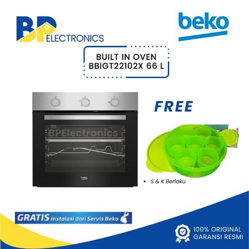Oven Gas Tanam BBIGT22102X Oven Built in Beko 66 Liter GARANSI RESMI