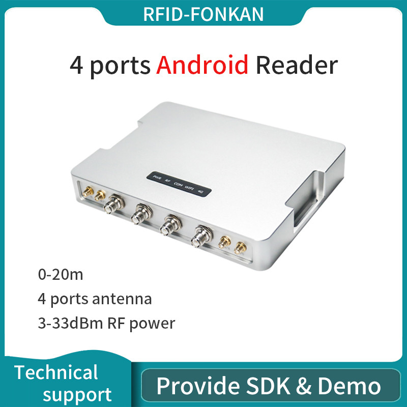 Android Impinj E710 RFID Reader 4/8 Ports UHF RFID Reader with Android System for rehousing