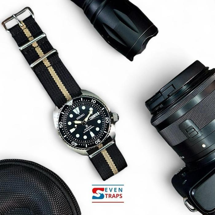 TERBARU TALI JAM NATO STRAP RIBBED NYLON 18mm 20mm 22mm