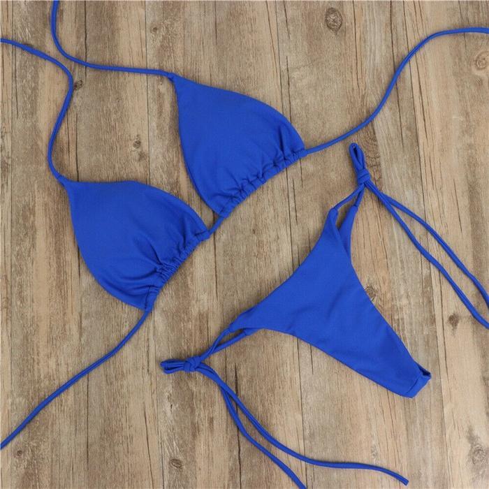 ELEGANT Bikini Wanita BASIC Model Pantai Gstring Renang Premium Pakaian Dalam Seksi Bra CD Set Murah