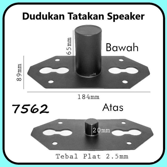 Dudukan Tatakan Speaker Logam - Stand Holder Speaker Bawah Atas Nexo 184 Mm Pj - Mwop