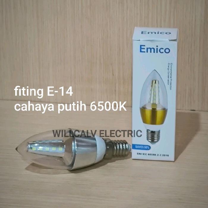 new LAMPU CANDLE LED 5W 5WATT E14 - LAMPU JANTUNG LED 5W 5WATT E14 PUTIH