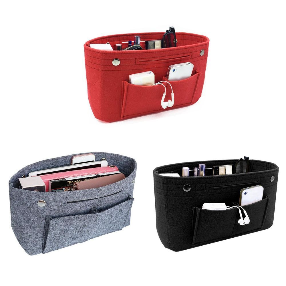 Portable Travel Bag Insert Organizer Handbag Insert Bag Purse r Inner Bag Felt Insert Bag